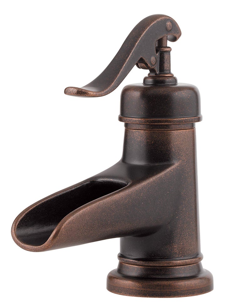 Pfister Ashfield Bathroom Sink Faucet Single Handle Single Hole or 3Hole Rustic Bronze Finish LF042YP0U