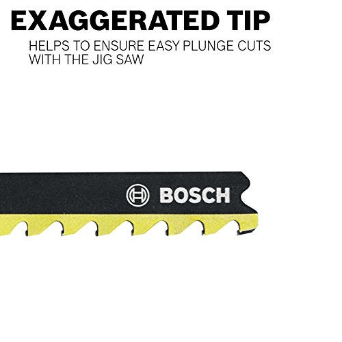 Bosch T367XHM1 5-7 TPI Carbide Edge T-Shank Jig Saw Blades for All Purpose (1 Piece), 5-3/16" - Image 5