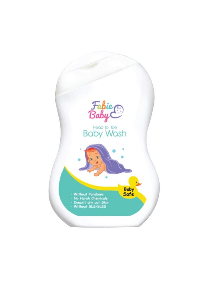 Fabie Baby - Body Wash, Imported Daily Moisturizing Baby Wash, Head To Toe, Made In Dubai, Paraben Free, 200Ml - Image 1
