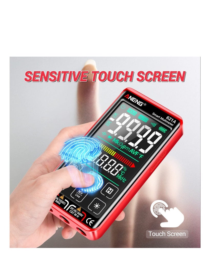 Digital Multimeter Tester, Smart Touch TRMS, Auto-Ranging Fast Accurately Measures, Rechargeable anti-burning Ohm With NCV, for Measures DC/AC Current, Voltage, Resistance Diodes, Capacitance - Image 3