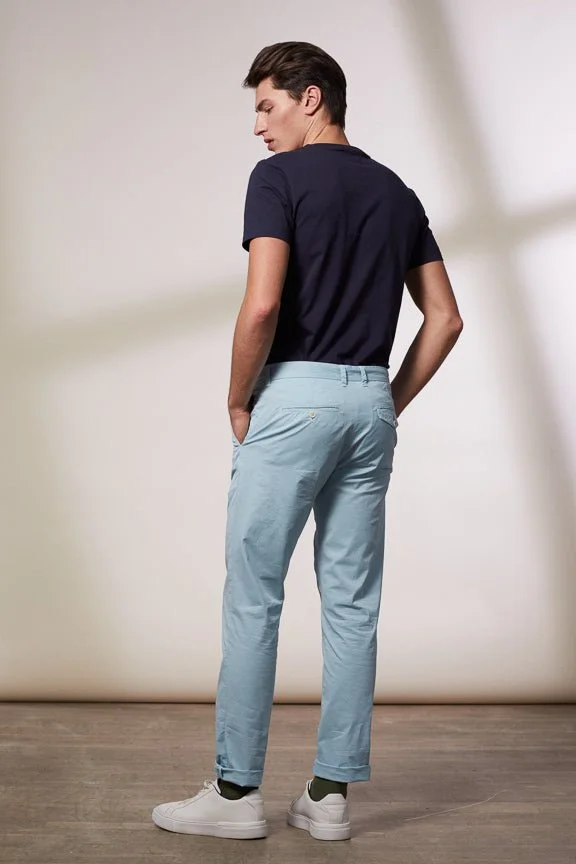Vicomte A. Lancelot Sky Blue Chino Trousers