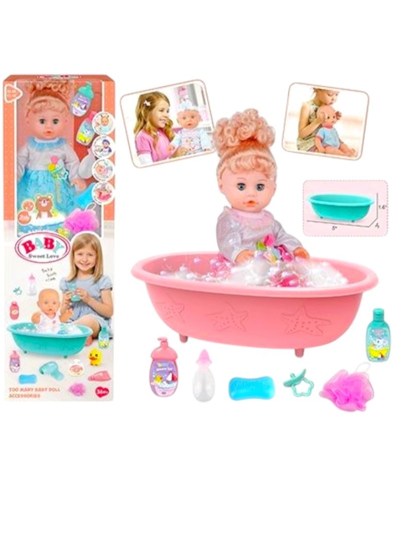 Toy Box Doll With Bathtub Accessories Perfect Cuddling Partner For Kids - Image 1