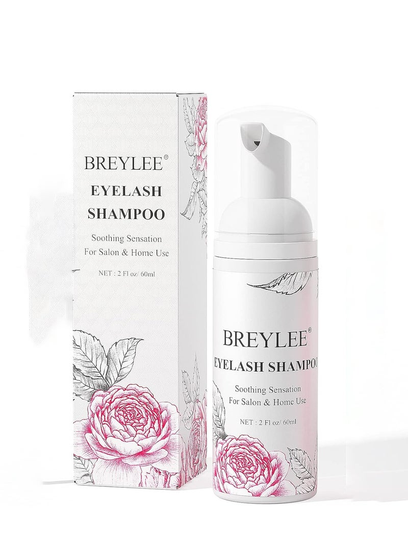 KASTWAVE Eyelash Extension Cleanser, Eyelash Extension Shampoo, Eyelid Cleanser for Makeup Remover, No Irritating Foaming Eyelash Makeup Remover, for Salon and Home Use, 60ml - Image 1