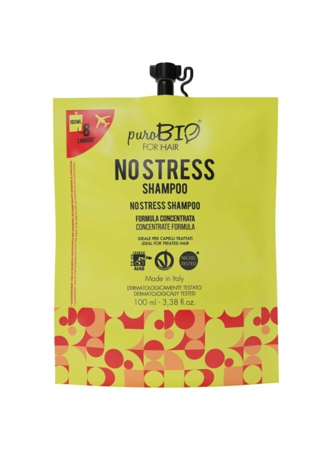 puroBio No Stress Shampoo for Treated and Stressed Hair 100ml - Image 1