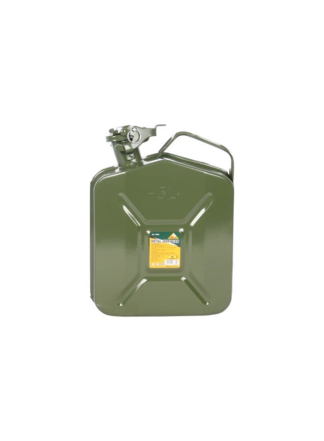 AutoCare Metal Jerry Can 5L Green Ac-7784 For Oil - Gasoline - Deisel - Petrole | Selaed Latching Lock System | Heavy Duty - Image 4