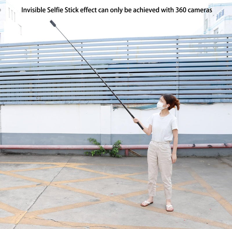 SHOPEE Long 44nch Invisible Selfie Stick Compatible with Insta360 ONE X4, X3, X2, X, Insta360 ONE R, RS, Insta 360 Camera 1/4" /Hero 12/11/10/9, SJCAM, and Other Action Cameras Extended Monopod Pole - Image 4