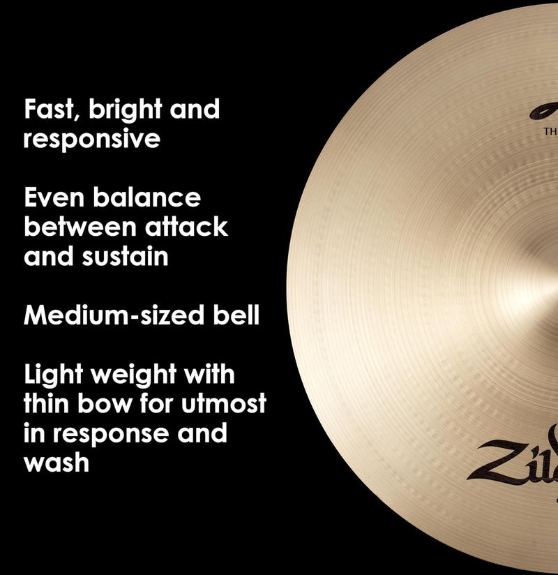 Zildjian A Series 16" Thin Crash Cymbal - Image 5