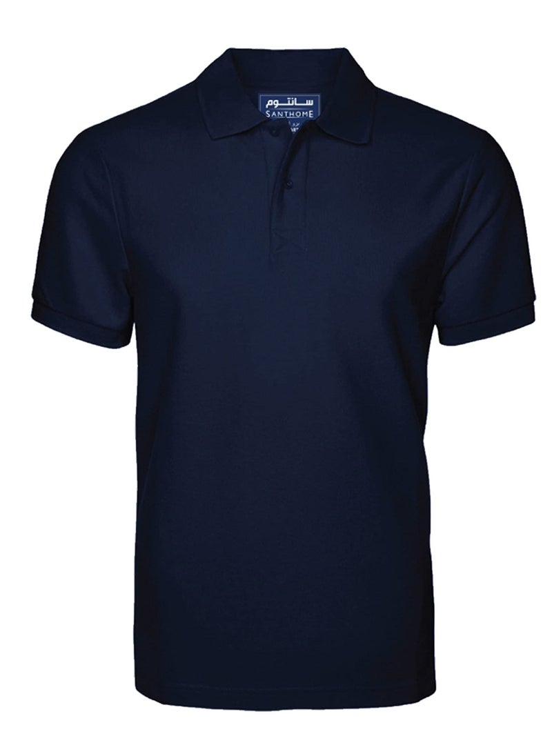 SANTHOME Polyester Blend Short Sleeve Polo Shirt  - Image 1