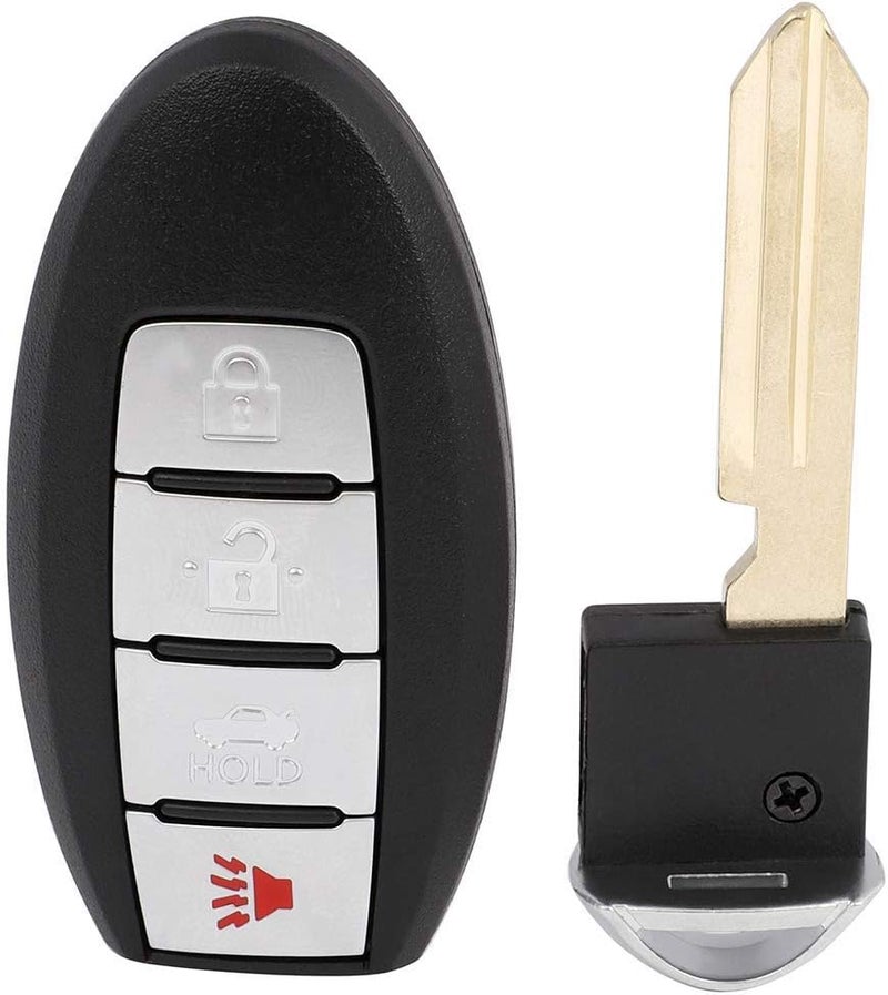 CCIYU X 1 Remote UNCUT ignition key fob 4 Buttons Keyless Entry Remote Fob 433 MHZ 46 chips 11 12 13 14 for I nfiniti M37 M56 M35h QX56 QX40 with FCC/OE CWTWBIU787 CWTWB1U787 285E3-1LL0D 285E31LL0D - Image 1