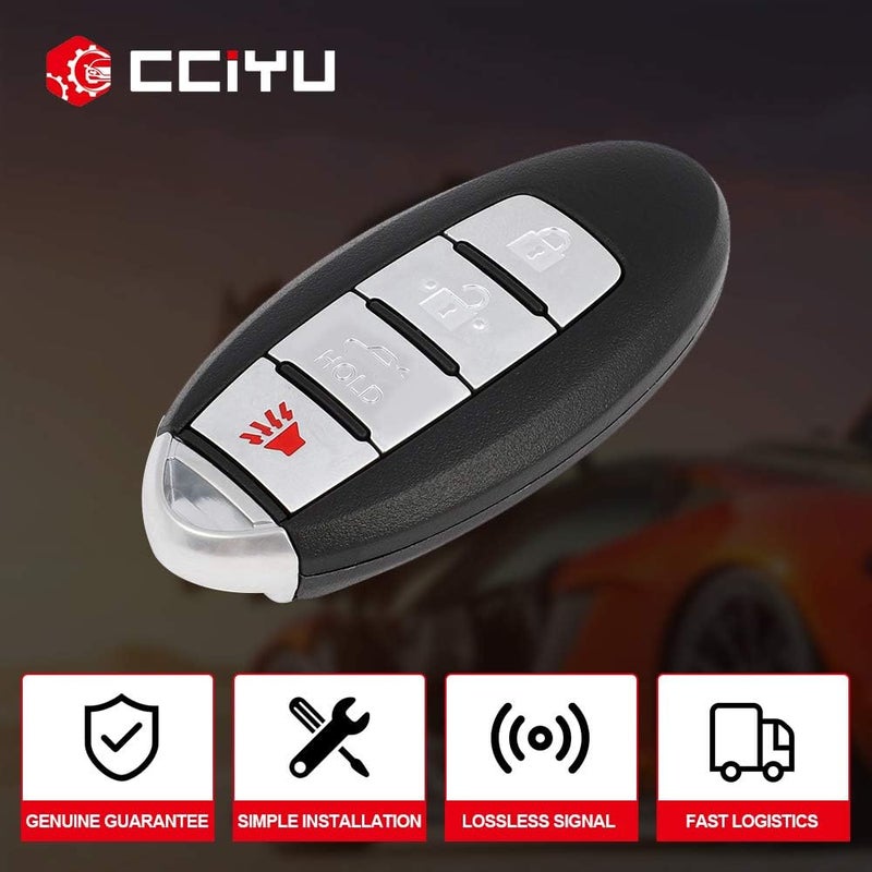 CCIYU X 1 Remote UNCUT ignition key fob 4 Buttons Keyless Entry Remote Fob 433 MHZ 46 chips 11 12 13 14 for I nfiniti M37 M56 M35h QX56 QX40 with FCC/OE CWTWBIU787 CWTWB1U787 285E3-1LL0D 285E31LL0D - Image 3