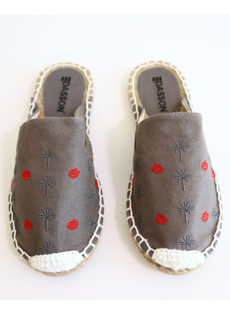 Dasson Embroidered Palm Paradise Espadrille (Wenge)  - Image 2