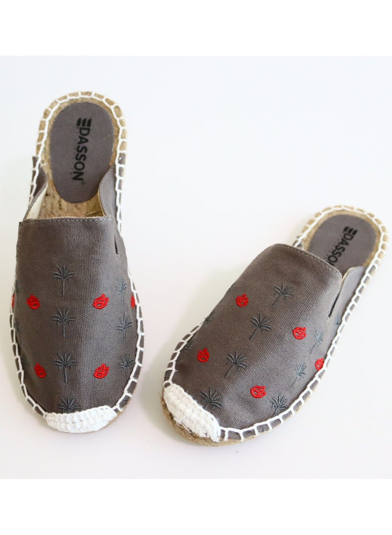 Dasson Embroidered Palm Paradise Espadrille (Wenge)  - Image 3