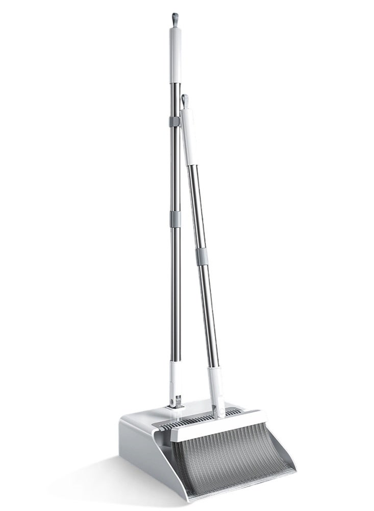 Portable Broom and Dustpan Set with Foldable Brush, Compact and Lightweight Household Cleaning Kit, Dustpan with Rubber Edge for Easy Sweep, Space-Saving Design for Small Spaces - Image 1