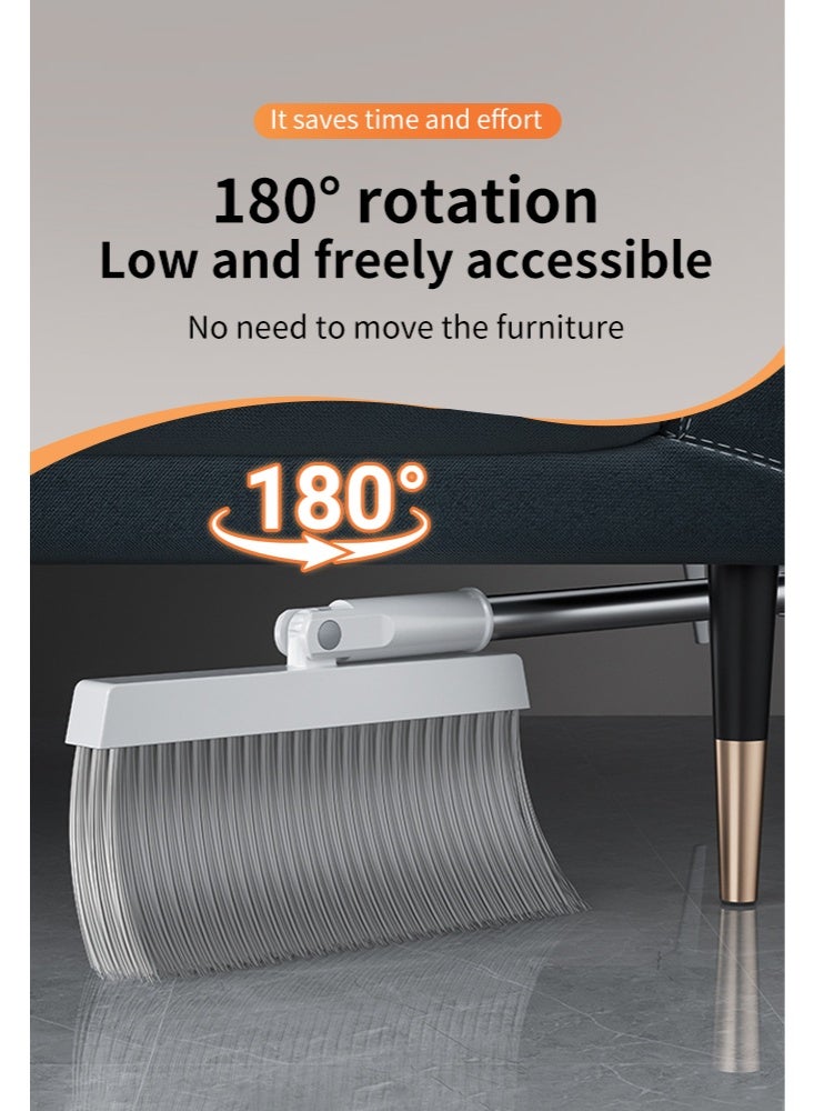 Portable Broom and Dustpan Set with Foldable Brush, Compact and Lightweight Household Cleaning Kit, Dustpan with Rubber Edge for Easy Sweep, Space-Saving Design for Small Spaces - Image 5