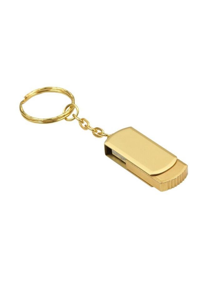 ماركة غير محددة محرك فلاش USB معدني محمول 2.0 16g32g64g لاستخدام السيارة بطاقة عالمية قابلة للإدخال محرك USB دوار-اللون: ذهبي-السعة: 64 متر 