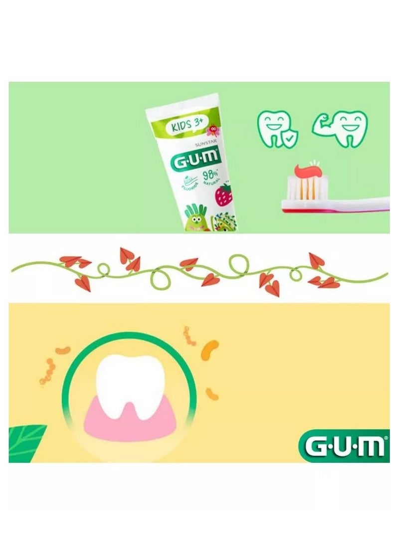 صن ستار معجون أسنان Gum Kids 3+ سنوات بنكهة الفراولة 50 مل - Image 3