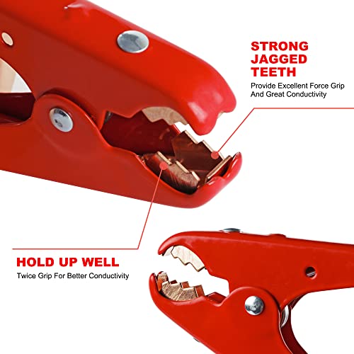 AWELTEC 100% Pure Copper Jumper Cables 4 Gauge 20 Feet - Heavy Duty Battery Booster Cable 800 AMP with Carry Bag, Safety Gloves and Iron Brush Included(Copper 4AWG x 20FT) - Image 3