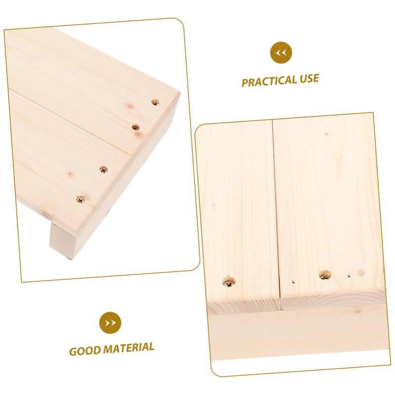 Wooden Step Stool 4 Pack Compact Design Easy Storage For Kitchen Bathroom And High Beds - Image 4
