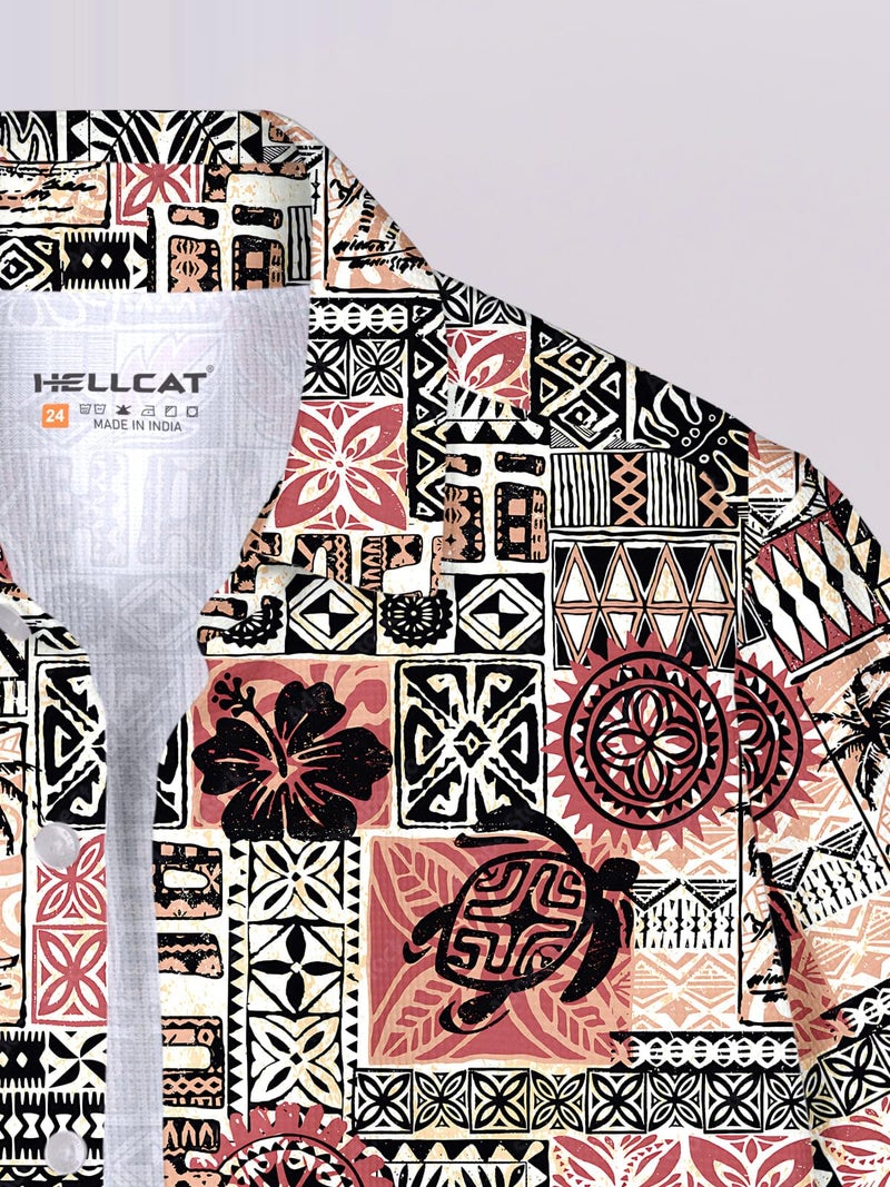 HELLCAT Trendy Regular Fit Printed Causal Half Sleeve Shirt for Boys Black4 13-14 Years - Image 4