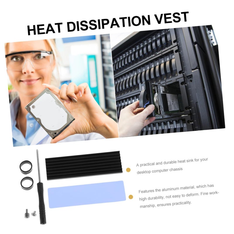 طقم مبرد SSD من سبائك الألومنيوم مع وسائد حرارية، سهل التركيب، تبريد محسن - Image 4