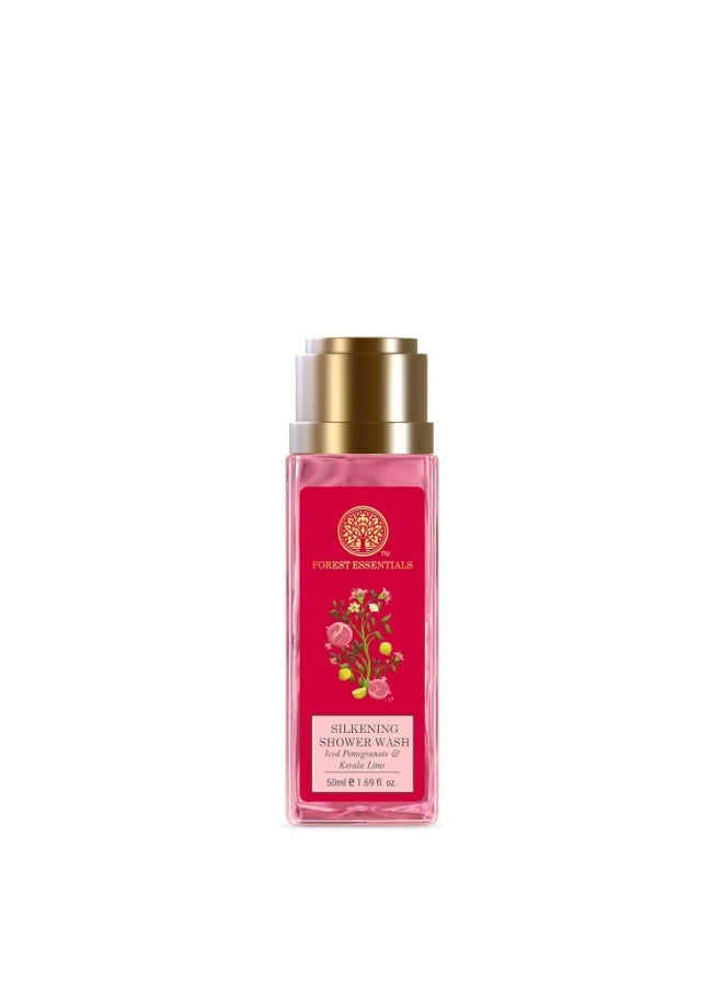 Forest Essentials Delicate Facial Cleanser Kashmiri Saffron & Neem& Forest Essentials Silkening Shower Wash Iced Pomegranate & Kerala Lime - Image 2