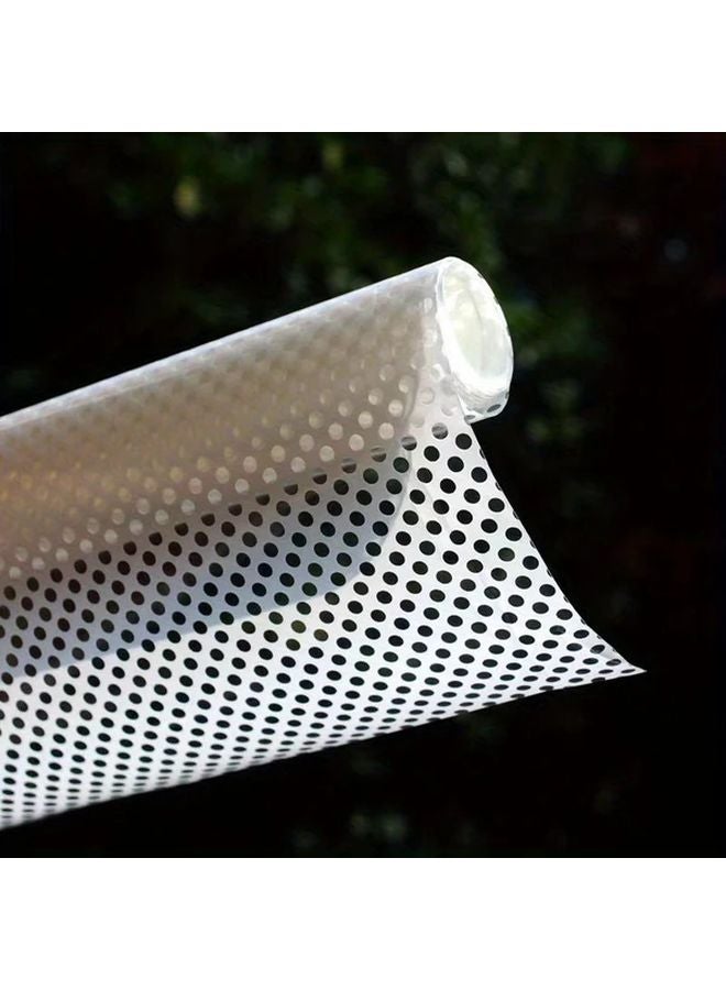 White Dot Window Film 23.62x196.85 Inch Reusable Self Adhesive Glass Sticker For Home Office Balcony - Image 1