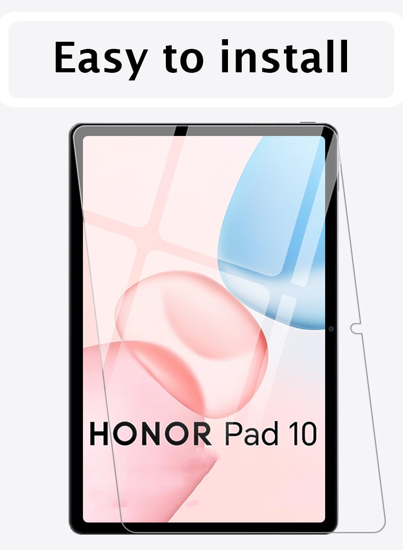 Theodor Screen Protector for Honor Pad 10  9H Hardness Tempered Glass, Bubble Free Easy Installation, Full Coverage And Anti Scratch Case Friendly- Clear - Image 3
