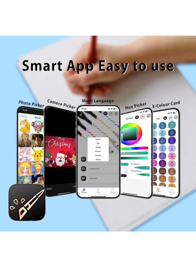 مجموعة فنية من 80 لونًا مع كتاب رسومات توضيحية حصري - Image 3