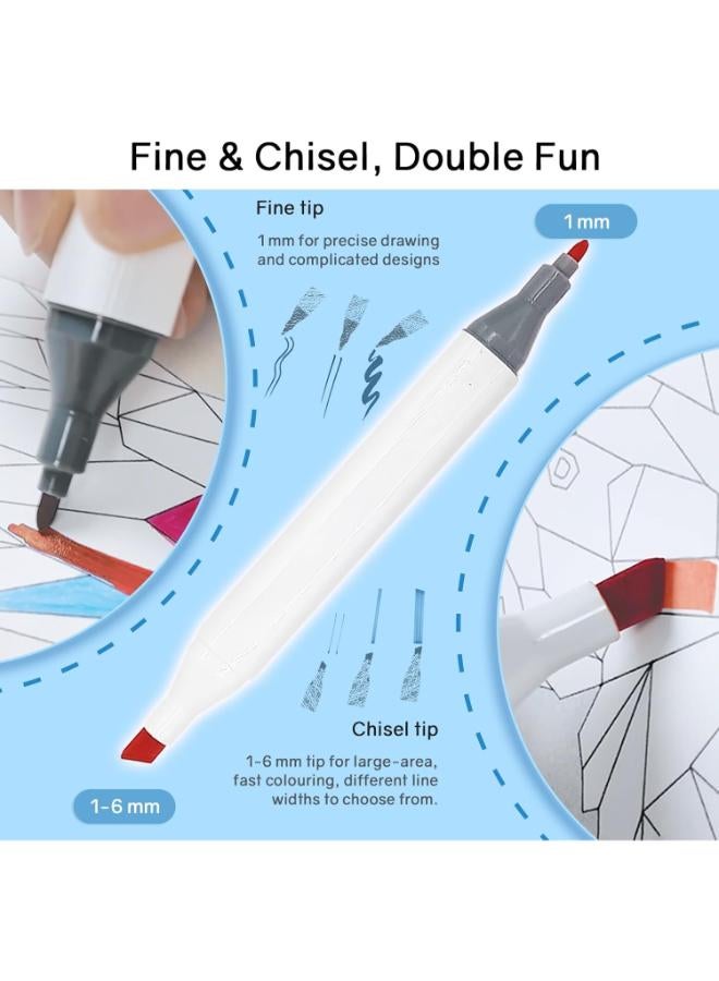 مجموعة فنية من 80 لونًا مع كتاب رسومات توضيحية حصري - Image 4