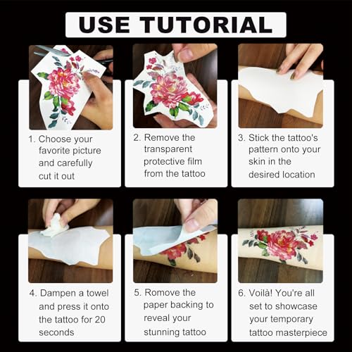 Kotbs 2-Sheet Large Tribal Tattoos - Waterproof Chest & Arm Body Art Temporary Tattoos for Men & Women - Fake Tattoo Stickers - Image 5