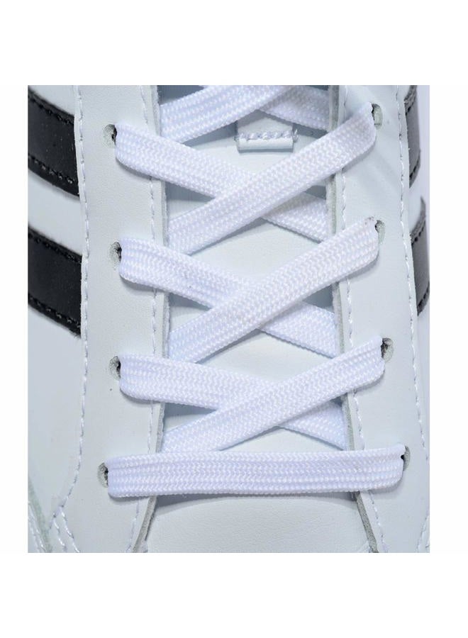 Curtual Wide Flat Athletic Shoelaces with Wide Shoelaces Flat Shoe Laces [2 Pairs] [8 Color][8 Size] for Sneakers and Shoes, White, 54" inches (137 cm) - Image 5