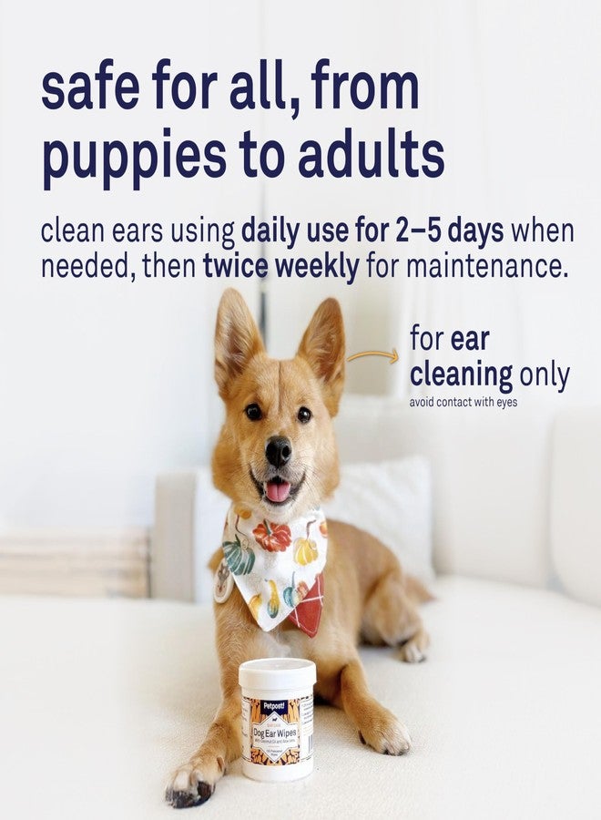 Petpost | Dog Ear Cleaner Wipes - Ultra Soft Cotton Pads in Coconut Oil Aloe Solution - Dog Ear Rinse & Cleanser 100 ct. - Image 5