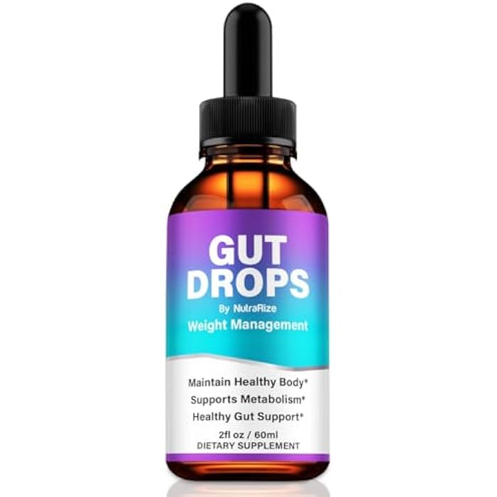 NutraRize Gut Drops, Premium GutDrops Dropper, All-Natural Liquid Formula to Maintain Healthy Body, Energy and Overall Well-Being, Official Gut Drops Gotas, Review (30 Servings) - Image 1