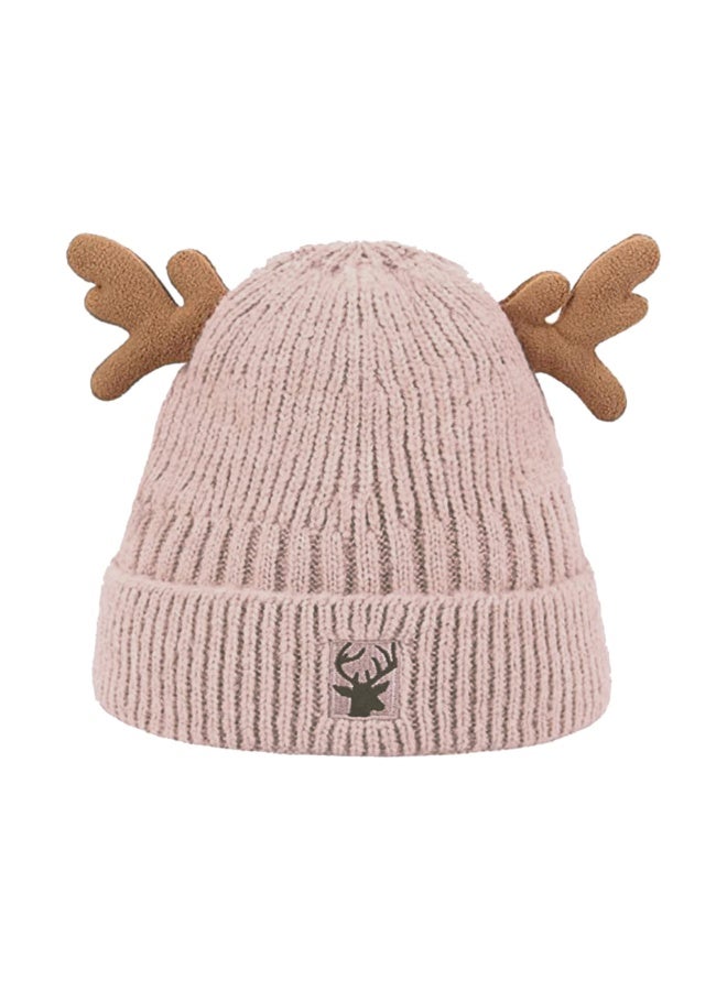 Y&D قبعة قرون الغزال المحبوكة لعيد الميلاد، قبعة قرون الغزال المحبوكة اللطيفة، قبعة كروشيه للبالغين، قبعة شتوية دافئة - Image 1