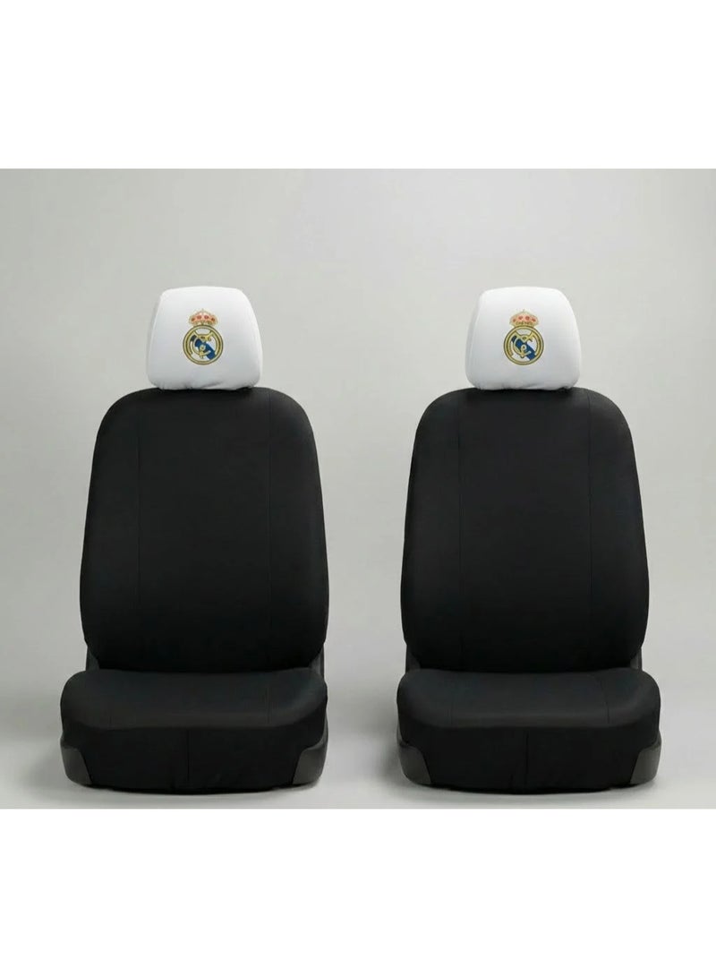 Real Madrid Car Seat Covers with Headrests - 2 Piece Set