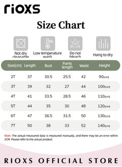 RIOXS Toddler Girls Top and Short Sets Kids Short Sleeve Shirt Short Pants Suits Breathable 100% Cotton Outfits Summer Playwear  - Image 3