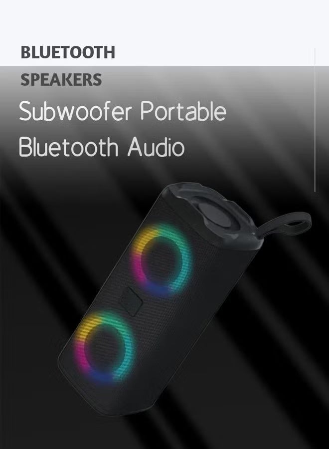 Wireless Bluetooth Speaker,Portable Bluetooth Speaker with 24W Stereo Sound, Bluetooth 5, Wireless Speakers with Led Melody,24-Hour Playtime, Wireless Stereo Pairing Travel ,Deep Bass Rgb Lights,TWS Stereo Sound,Speaker for Home, Outdoors,Support TF Card, Black - Image 3
