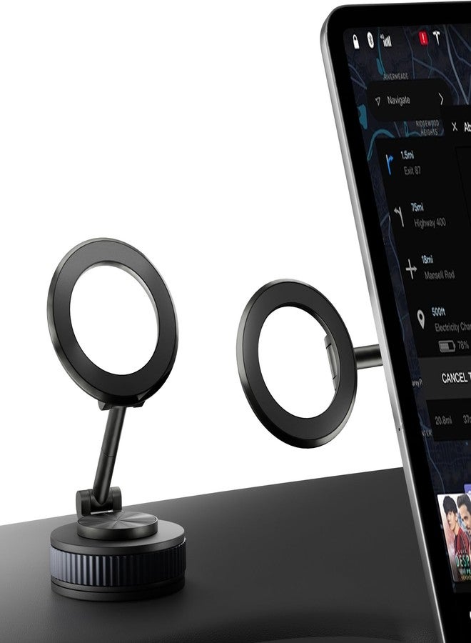 YIUS Magnetic Car Phone Holder for Magsafe [78+LBS Strongest Suction & 2400gf Magnetic] 360° Adjustable Phone Mount, Car Accessories for Tesla for iPhone 17 Pro Max 16 15 14 13 12 Air Plus - Image 3
