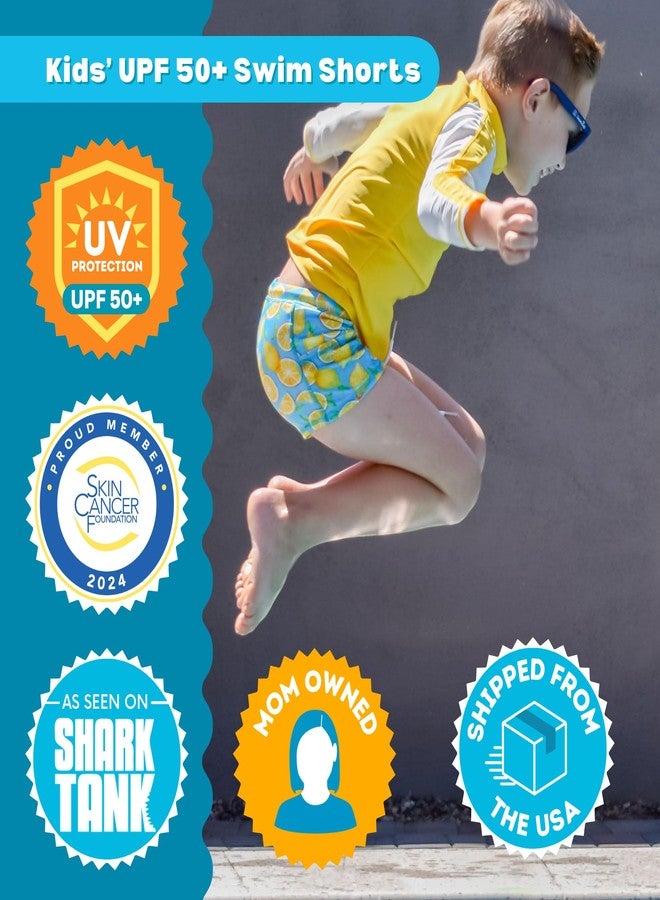 SwimZip شورتات سباحة SwimZip - شورتات سباحة UPF 50+ - للأطفال والرضع والأولاد والبنات - الليمون - Image 2
