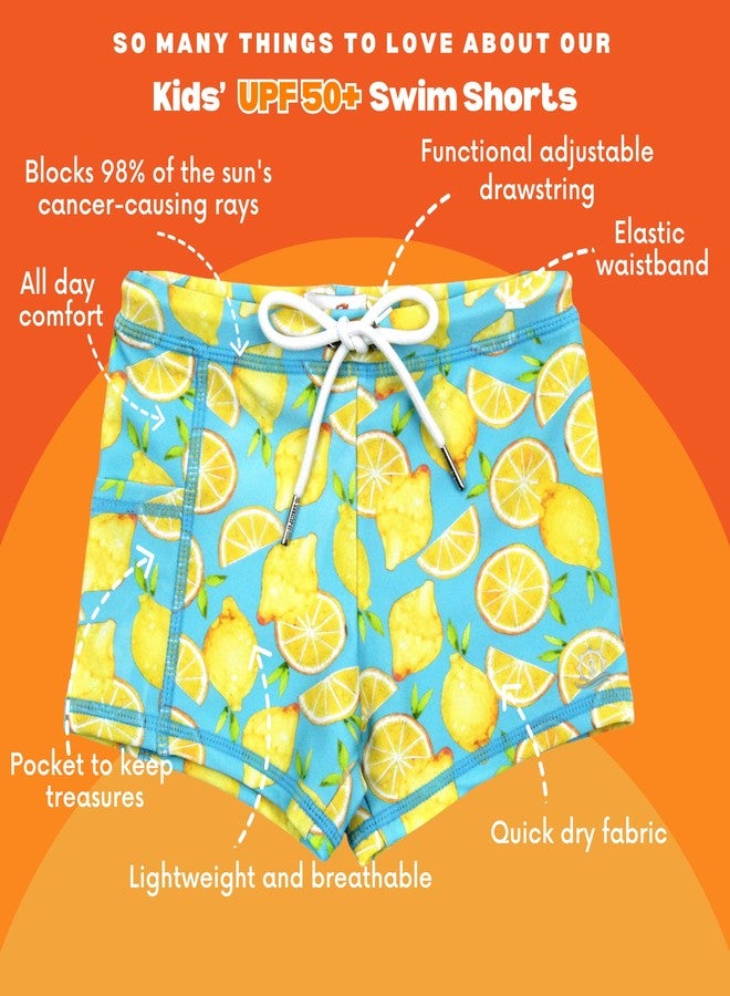 SwimZip شورتات سباحة SwimZip - شورتات سباحة UPF 50+ - للأطفال والرضع والأولاد والبنات - الليمون - Image 3