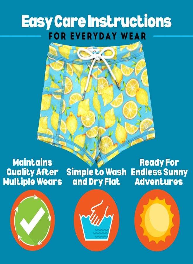 SwimZip شورتات سباحة SwimZip - شورتات سباحة UPF 50+ - للأطفال والرضع والأولاد والبنات - الليمون - Image 5