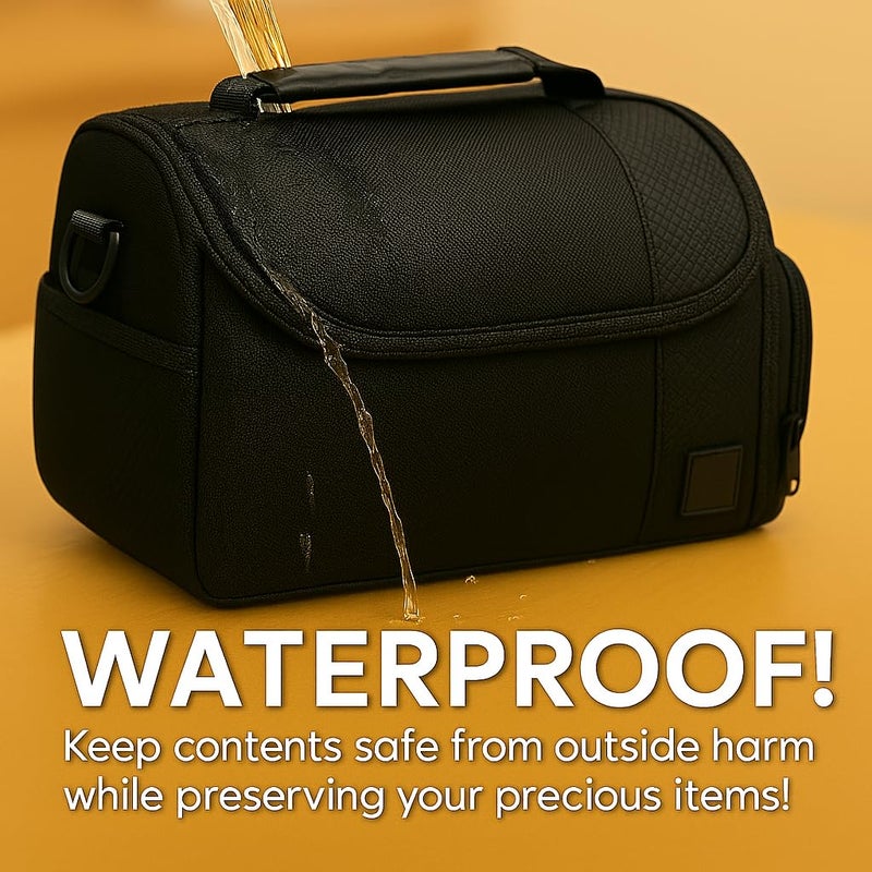 eCostConnection Large Digital Camera / Video Padded Carrying Bag / Case for Nikon, Sony, Pentax, Olympus Panasonic, Samsung, and Canon DSLR Cameras + eCostConnection Microfiber Cloth - Image 4