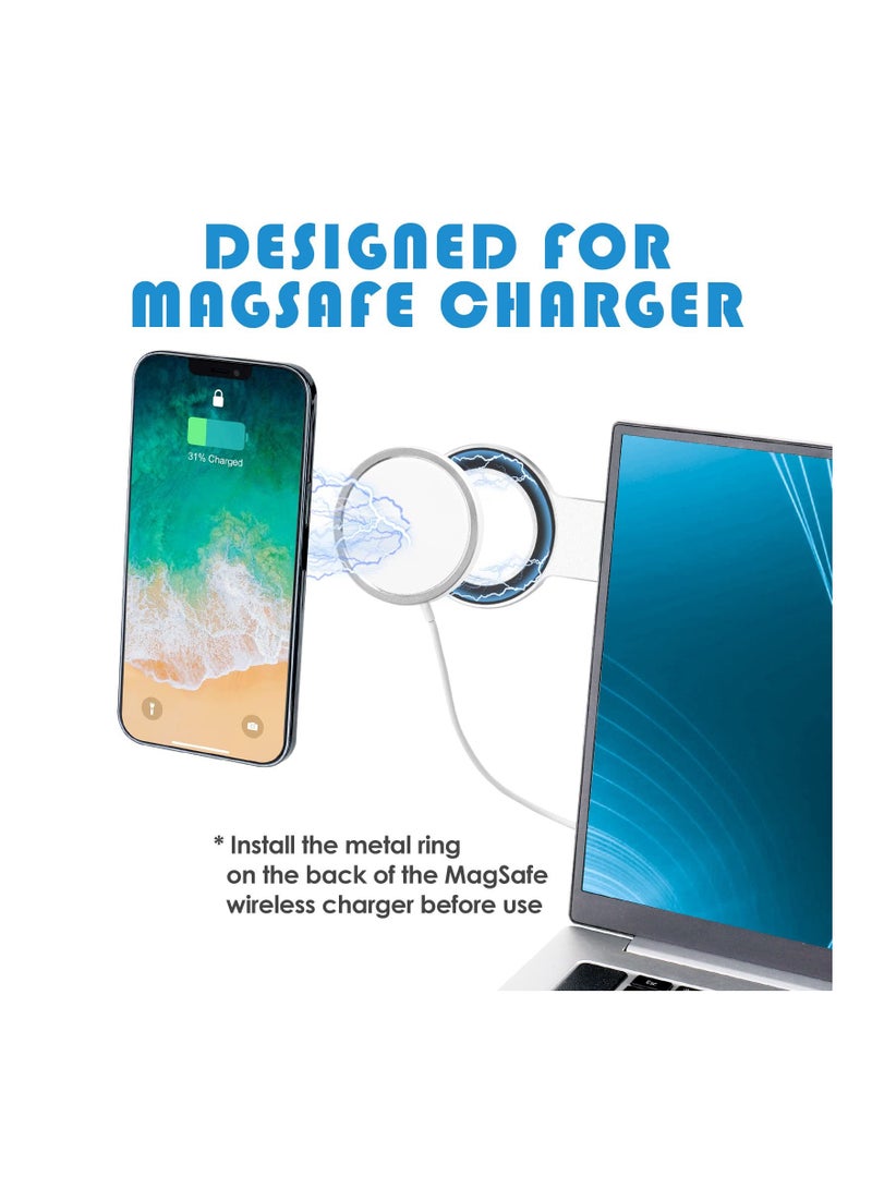 Y&D Foldable Magnetic Dual Screens Phone Holder for Tesla, niversal Stand with 180° Rotation and Adjustable Side Mount Clip, Compatible MagSafe, iPhone 12/13, Computer Monitors (Silver) - Image 3