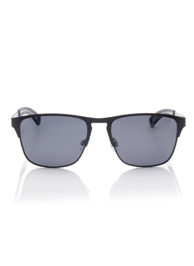 لي كوبر Polarized Sunglasses Grey Frame Matte Black Mirror Lens 56mm  - LC1222C01