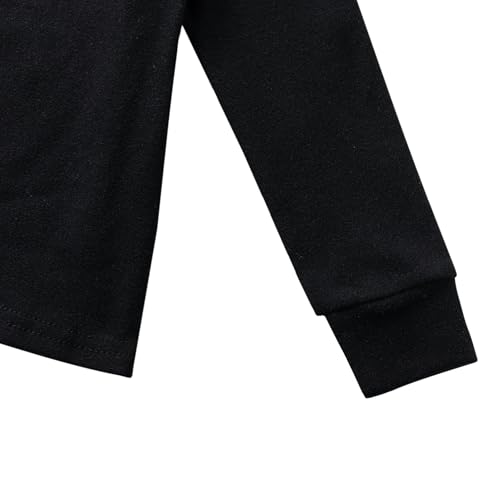 JWWN Kids Thermal Underwear Set Baby Winter Base Layer Ultra Soft Long Johns for Toddler Boys Girls (Black,24Months) - Image 4