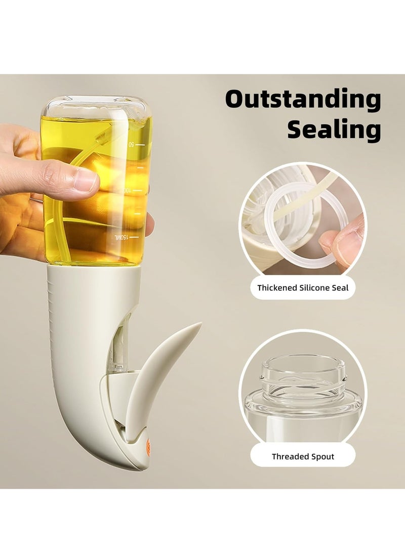 KASTWAVE Olive Oil Spray Bottle, Olive Oil Dispenser, Oil Dispenser Bottle for Kitchen, 5Oz Oil Mister with Wide Spray, Olive Oil Sprayer for Cooking, Barbecue, Salad, White - Image 3