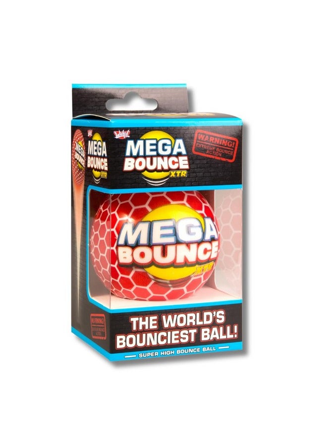 Wicked Mega Bounce XTR | The World's Bounciest High Bounce Ball | 85% Bounce Rate (Random - Blue/Red/Yellow)