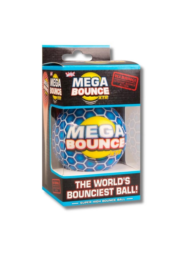 Wicked Mega Bounce XTR | The World's Bounciest High Bounce Ball | 85% Bounce Rate (Random - Blue/Red/Yellow)