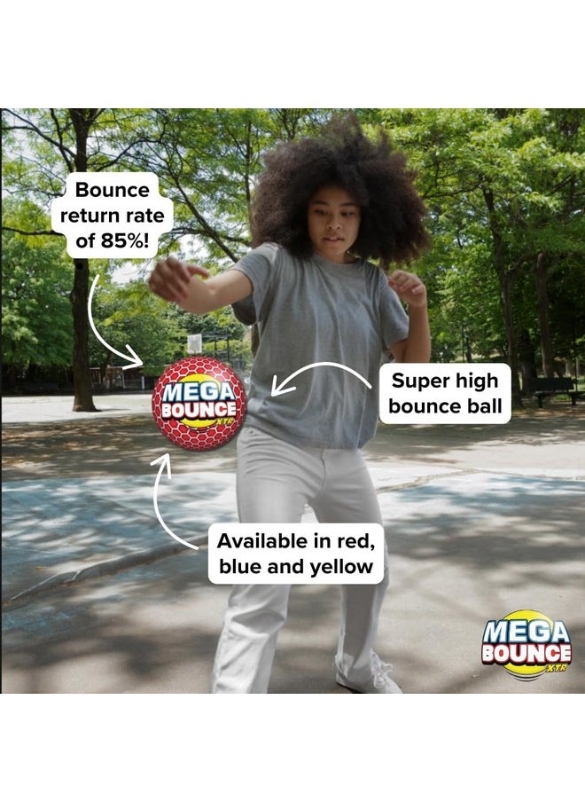 Wicked Mega Bounce XTR | The World's Bounciest High Bounce Ball | 85% Bounce Rate (Random - Blue/Red/Yellow)