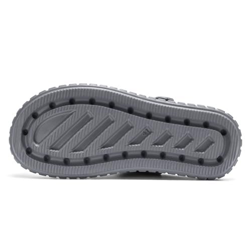 SECHRITE Mens Clogs Mules Slip on Garden Work Nurse Water Shoes for Men Waterproof Non Slip Closed Toe Clogs Sandals for Kitchen Office Beach Fishing Zuecos de Chef para Hombre Grey 47 - Image 5